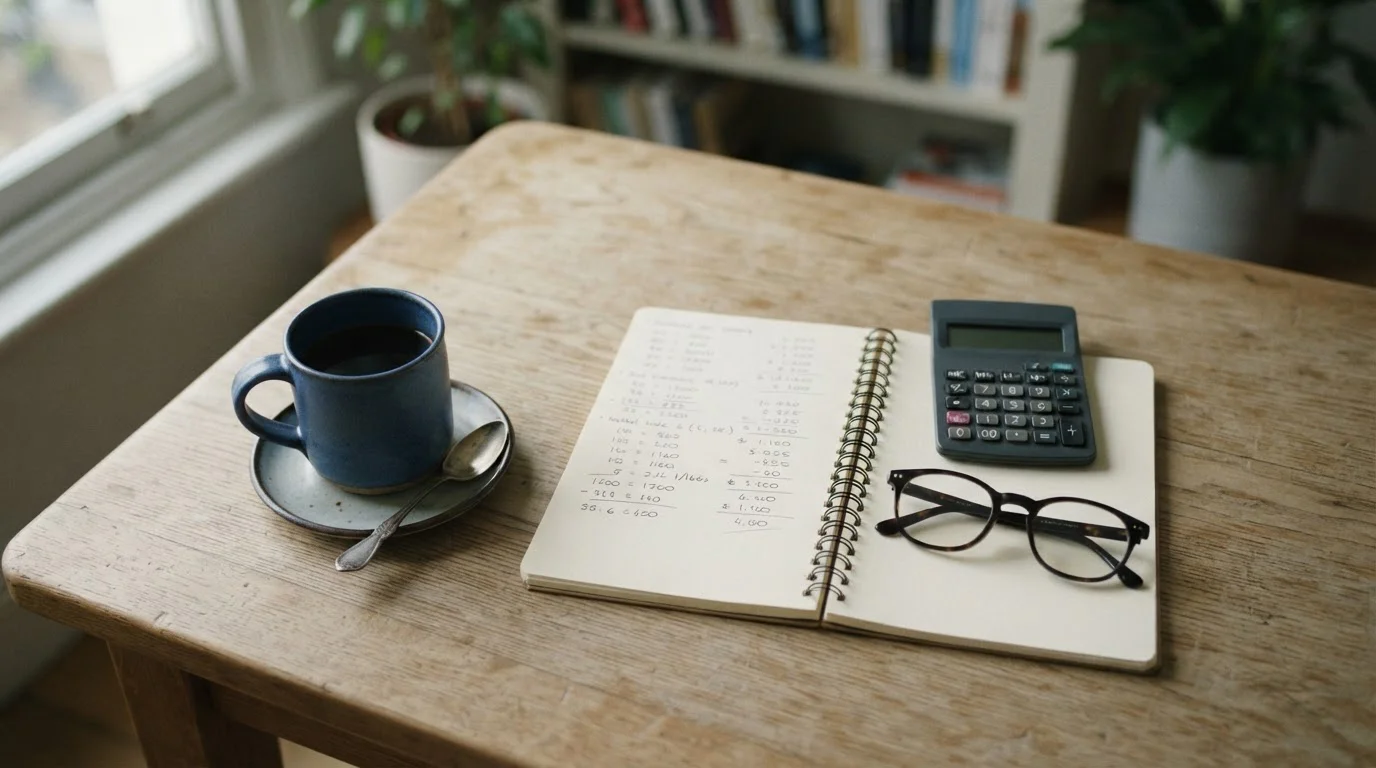 Escritorio con documentos y calculadora para analizar bonos de apuestas en España
